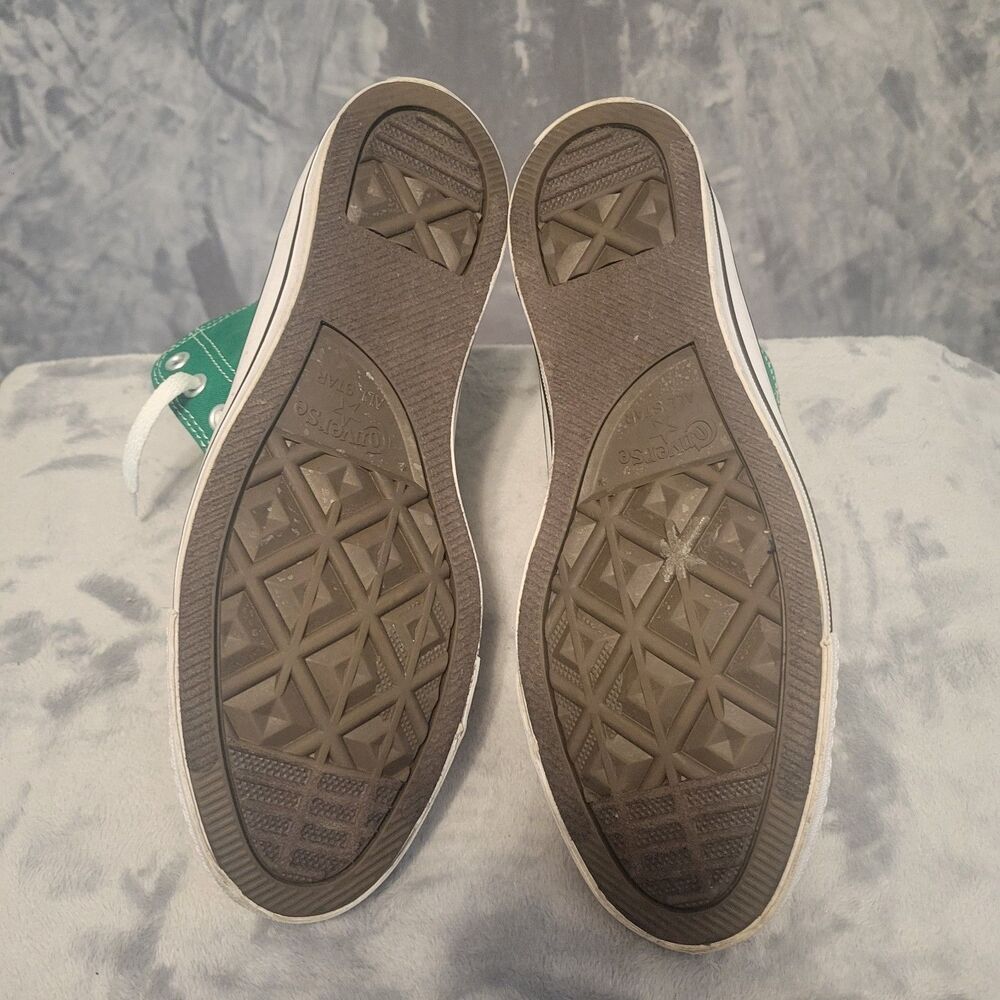 Converse All Star Chuck Taylor High Top Green Canvas Shoes Womens Size 9.5 - Picture 8 of 10